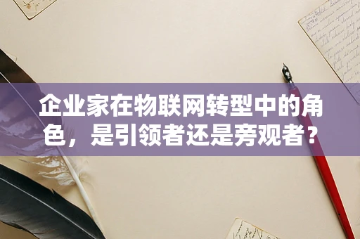 企业家在物联网转型中的角色，是引领者还是旁观者？