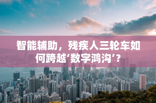 智能辅助，残疾人三轮车如何跨越‘数字鸿沟’？