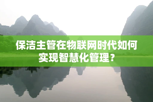 保洁主管在物联网时代如何实现智慧化管理？