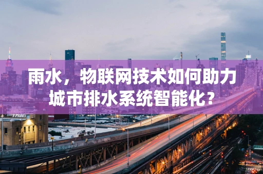 雨水，物联网技术如何助力城市排水系统智能化？