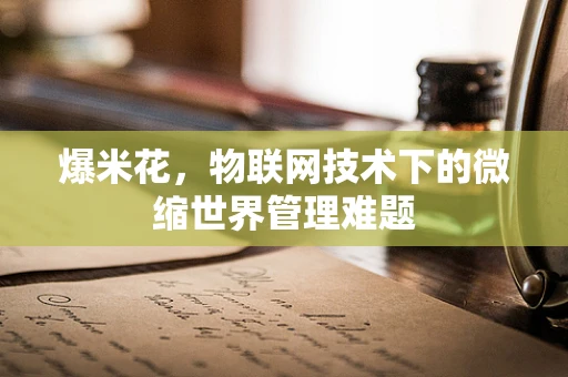 爆米花，物联网技术下的微缩世界管理难题