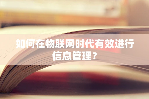 如何在物联网时代有效进行信息管理？
