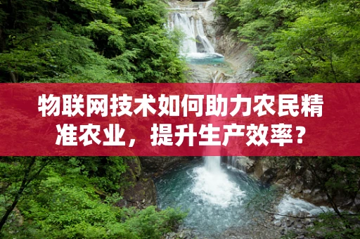 物联网技术如何助力农民精准农业，提升生产效率？