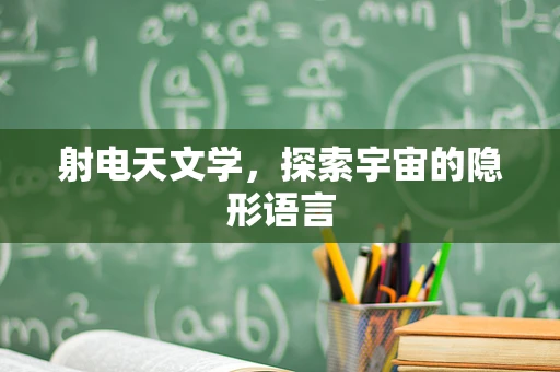 射电天文学，探索宇宙的隐形语言