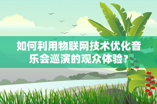 如何利用物联网技术优化音乐会巡演的观众体验？