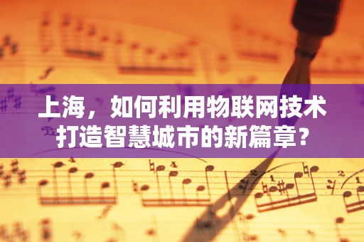 上海，如何利用物联网技术打造智慧城市的新篇章？