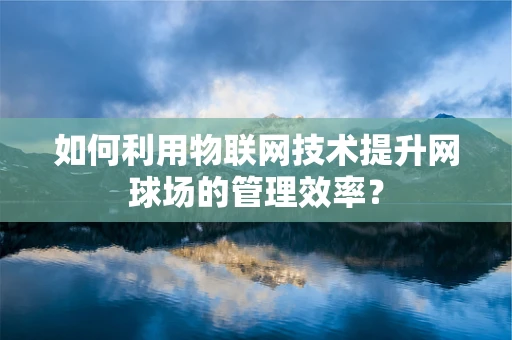 如何利用物联网技术提升网球场的管理效率？