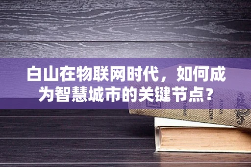 白山在物联网时代，如何成为智慧城市的关键节点？