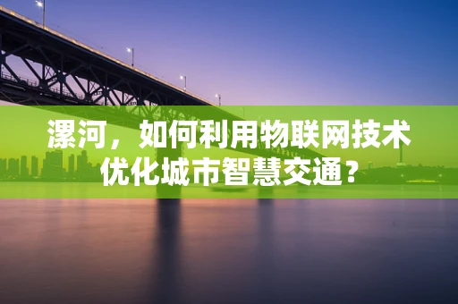漯河，如何利用物联网技术优化城市智慧交通？