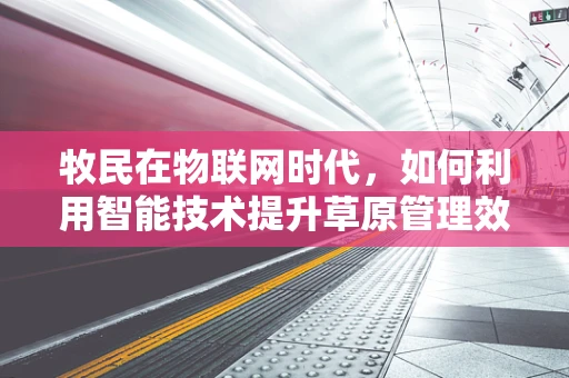 牧民在物联网时代，如何利用智能技术提升草原管理效率？