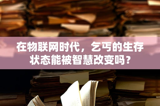 在物联网时代，乞丐的生存状态能被智慧改变吗？