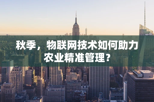 秋季，物联网技术如何助力农业精准管理？