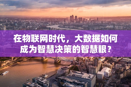 在物联网时代，大数据如何成为智慧决策的智慧眼？
