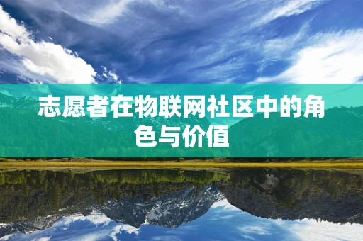 志愿者在物联网社区中的角色与价值