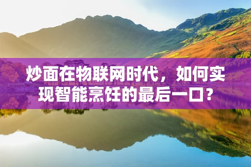 炒面在物联网时代，如何实现智能烹饪的最后一口？