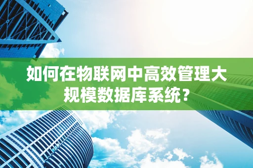 如何在物联网中高效管理大规模数据库系统？