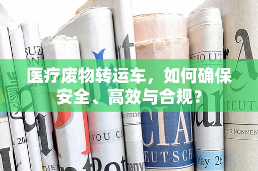 医疗废物转运车，如何确保安全、高效与合规？