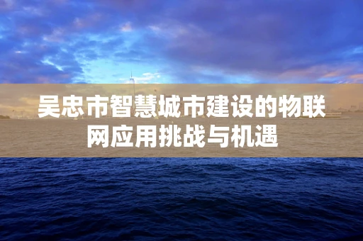吴忠市智慧城市建设的物联网应用挑战与机遇
