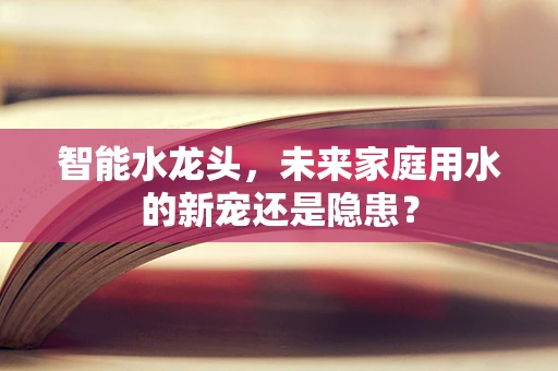 智能水龙头，未来家庭用水的新宠还是隐患？