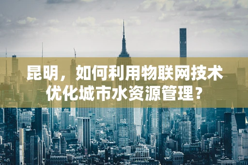 昆明，如何利用物联网技术优化城市水资源管理？