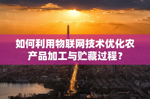 如何利用物联网技术优化农产品加工与贮藏过程？