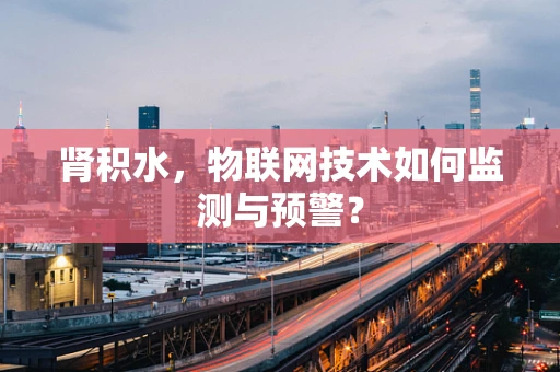 肾积水，物联网技术如何监测与预警？