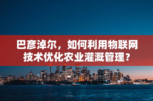 巴彦淖尔，如何利用物联网技术优化农业灌溉管理？
