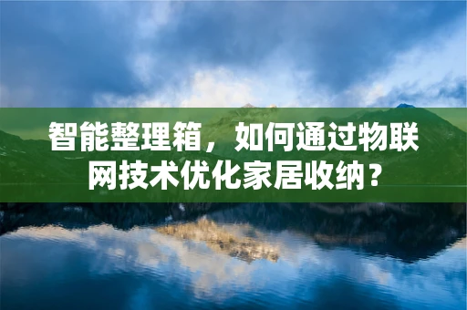 智能整理箱，如何通过物联网技术优化家居收纳？