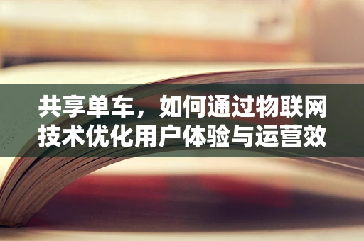 共享单车，如何通过物联网技术优化用户体验与运营效率？