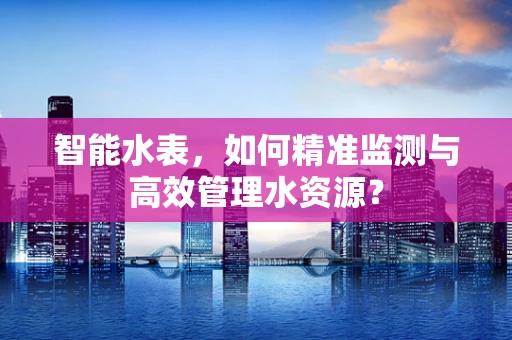 智能水表，如何精准监测与高效管理水资源？