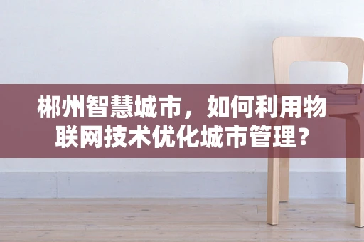 郴州智慧城市，如何利用物联网技术优化城市管理？