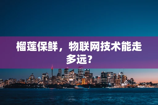 榴莲保鲜，物联网技术能走多远？