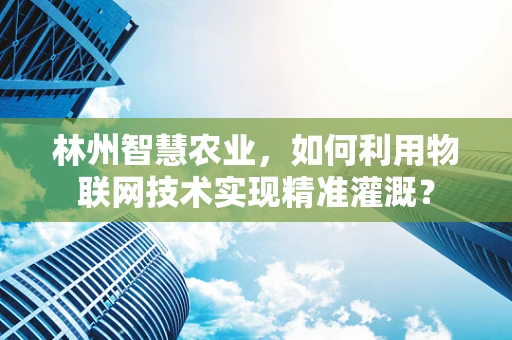 林州智慧农业，如何利用物联网技术实现精准灌溉？