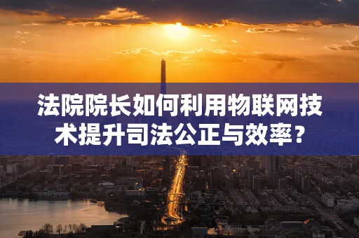 法院院长如何利用物联网技术提升司法公正与效率？