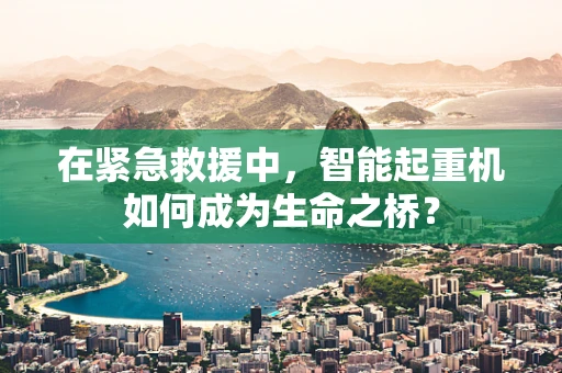 在紧急救援中，智能起重机如何成为生命之桥？