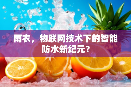 雨衣，物联网技术下的智能防水新纪元？