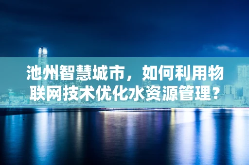 池州智慧城市，如何利用物联网技术优化水资源管理？