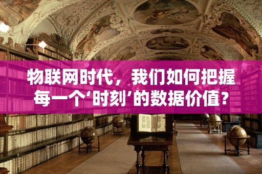 物联网时代，我们如何把握每一个‘时刻’的数据价值？