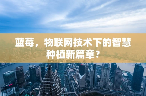 蓝莓，物联网技术下的智慧种植新篇章？