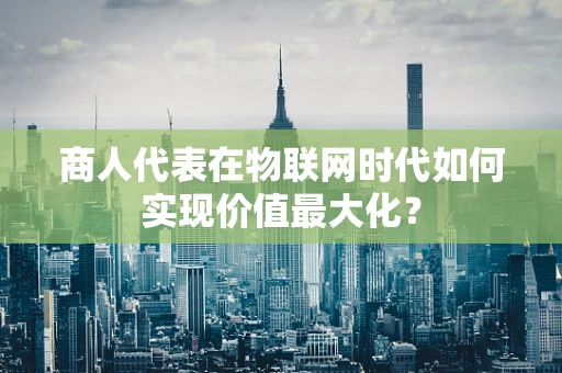商人代表在物联网时代如何实现价值最大化？