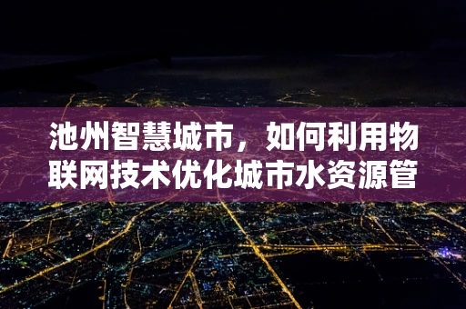 池州智慧城市，如何利用物联网技术优化城市水资源管理？