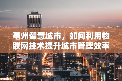 亳州智慧城市，如何利用物联网技术提升城市管理效率？