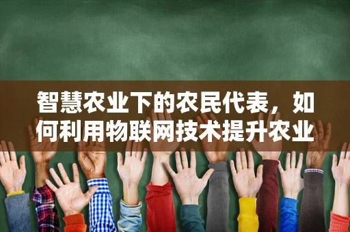 智慧农业下的农民代表，如何利用物联网技术提升农业生产效率？