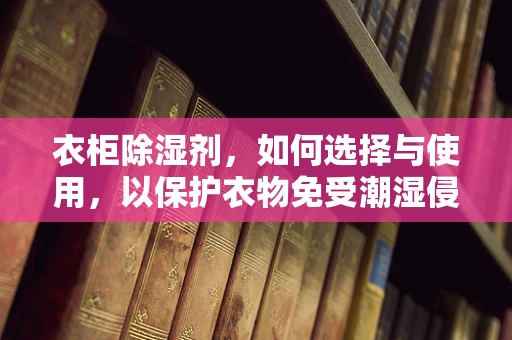 衣柜除湿剂，如何选择与使用，以保护衣物免受潮湿侵害？