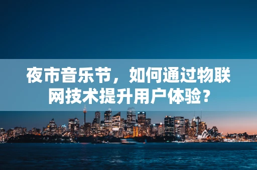 夜市音乐节，如何通过物联网技术提升用户体验？