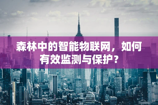 森林中的智能物联网，如何有效监测与保护？