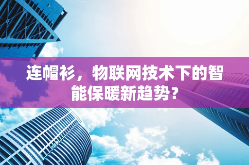 连帽衫，物联网技术下的智能保暖新趋势？