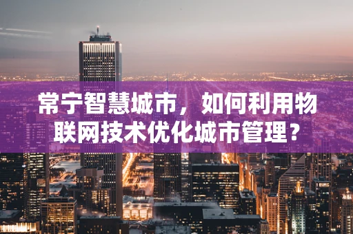常宁智慧城市，如何利用物联网技术优化城市管理？