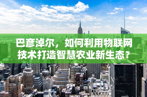 巴彦淖尔，如何利用物联网技术打造智慧农业新生态？
