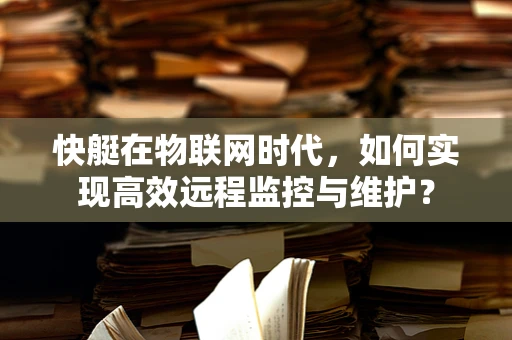快艇在物联网时代，如何实现高效远程监控与维护？